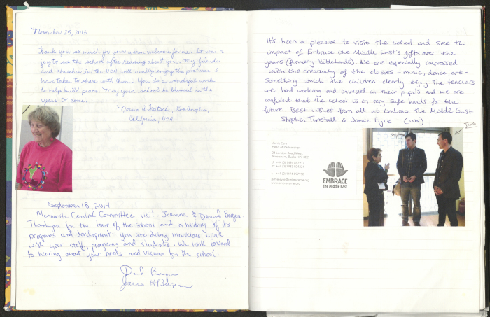 Rawdat El-Zuhur's Visitors Book 