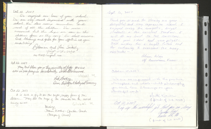 Rawdat El-Zuhur's Visitors Book 