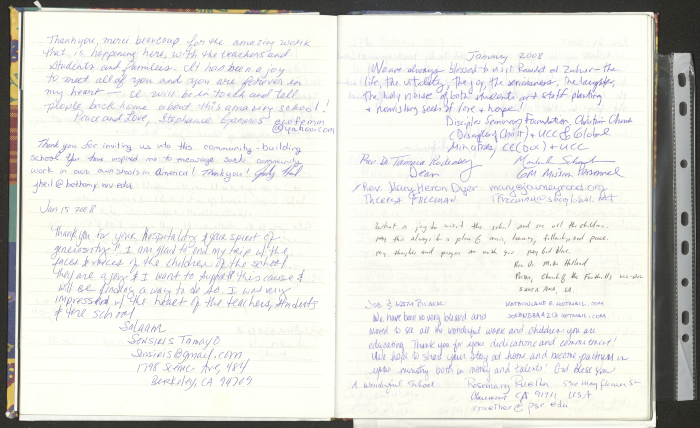 Rawdat El-Zuhur's Visitors Book 