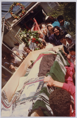 Women Bidding Farewell to Shaheed Omar al-Qasim at the Passing of the Casket, Jerusalem, 6 June 1989