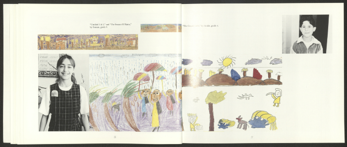 كتيب يحوي معلومات حول روضة الزهور وطلابها