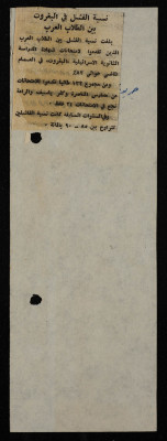 "The Bagrut Failure Rate among Arab Students", a Newspaper Clipping
