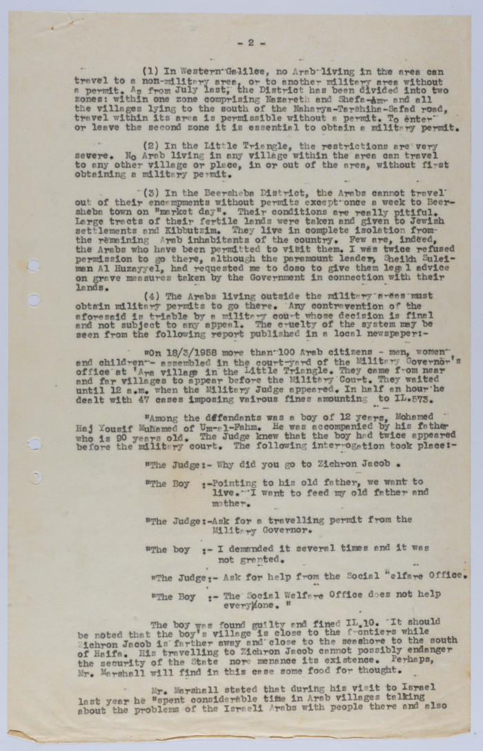 A Letter from Ilyas Kusa to William Zukerman, June 1958