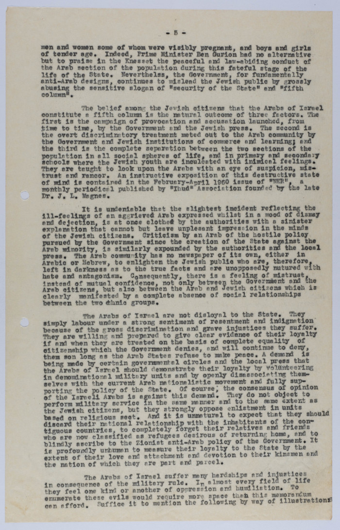 A Memorandum to the President of the United Nations General Assembly, November 1960