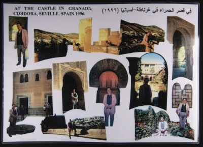 مجموعة صور لبدوي التمام خلال زيارة له إلى قصر الحمراء في اسبانيا