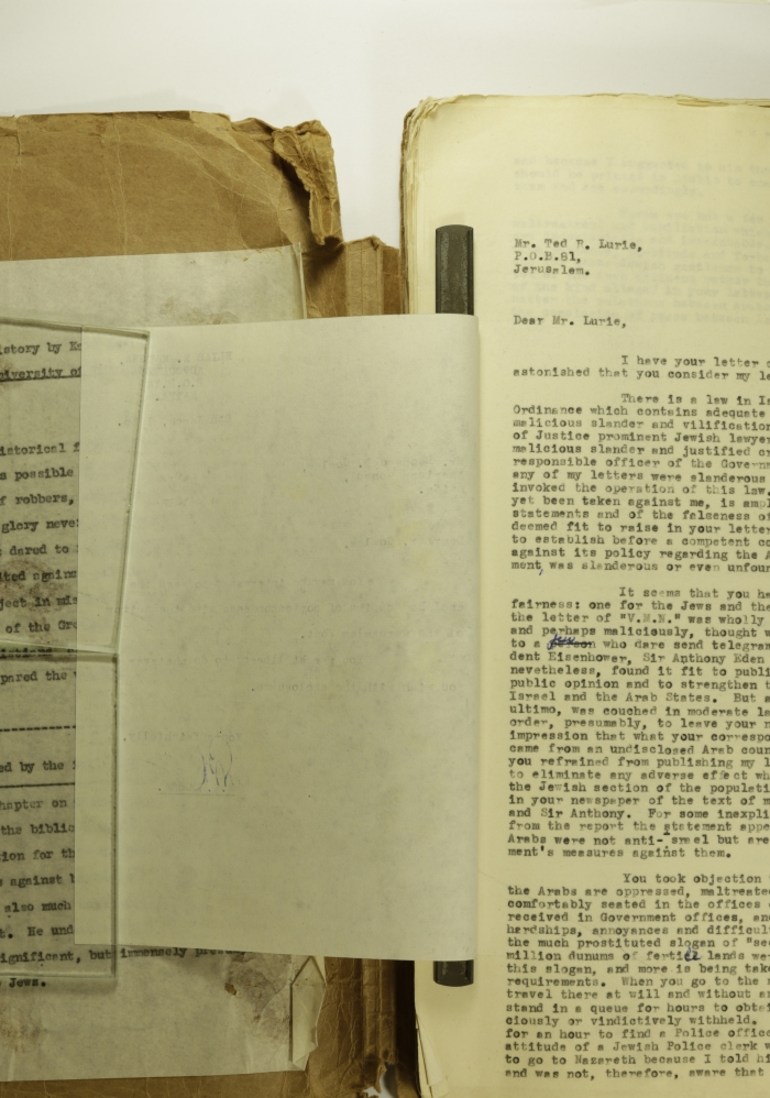 A Letter from Elyas Kusa to the U.S. Consulate, 1956 