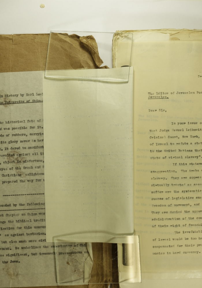 A Letter from the Managing Editor at the Jerusalem Post to Elyas Kusa, 1957