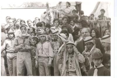 A Photograph of a Scout Parade by Sareyyet Ramallah, 1970s