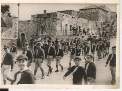 صورة من عرض كشفي لسرية رام الله الأولى، 1960-69
