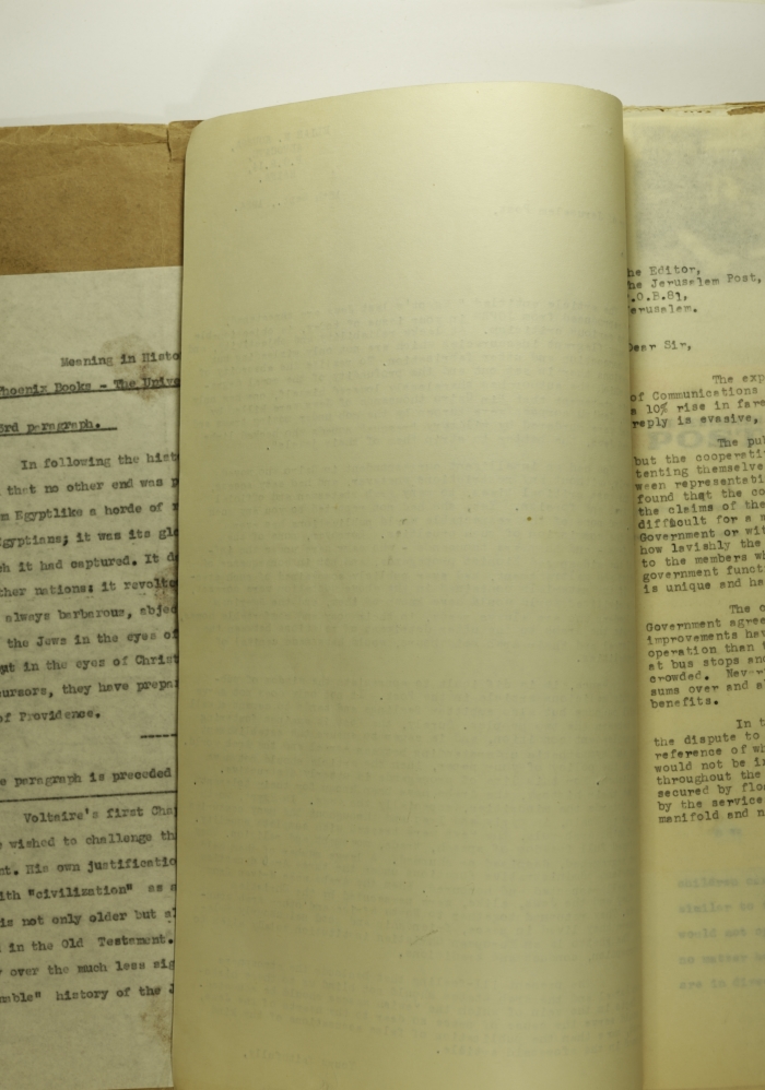 A Letter by Elyas Kusa to the Editor of the Jerusalem Post, September 1954