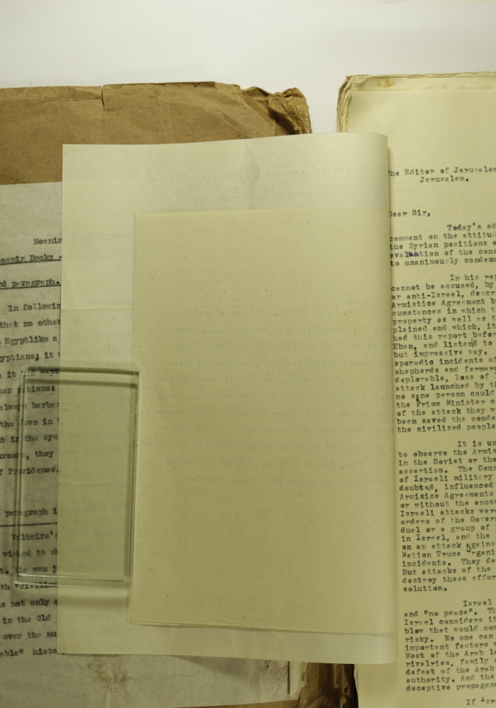 A Letter by Elyas Kusa to the United Nation's Truce Supervision Organization, January 1956