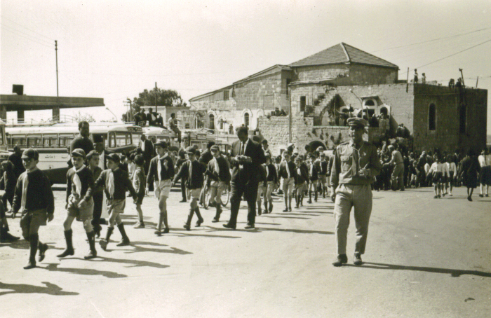 A Photograph of a Scout Parade by Sareyyet Ramallah, 1960s