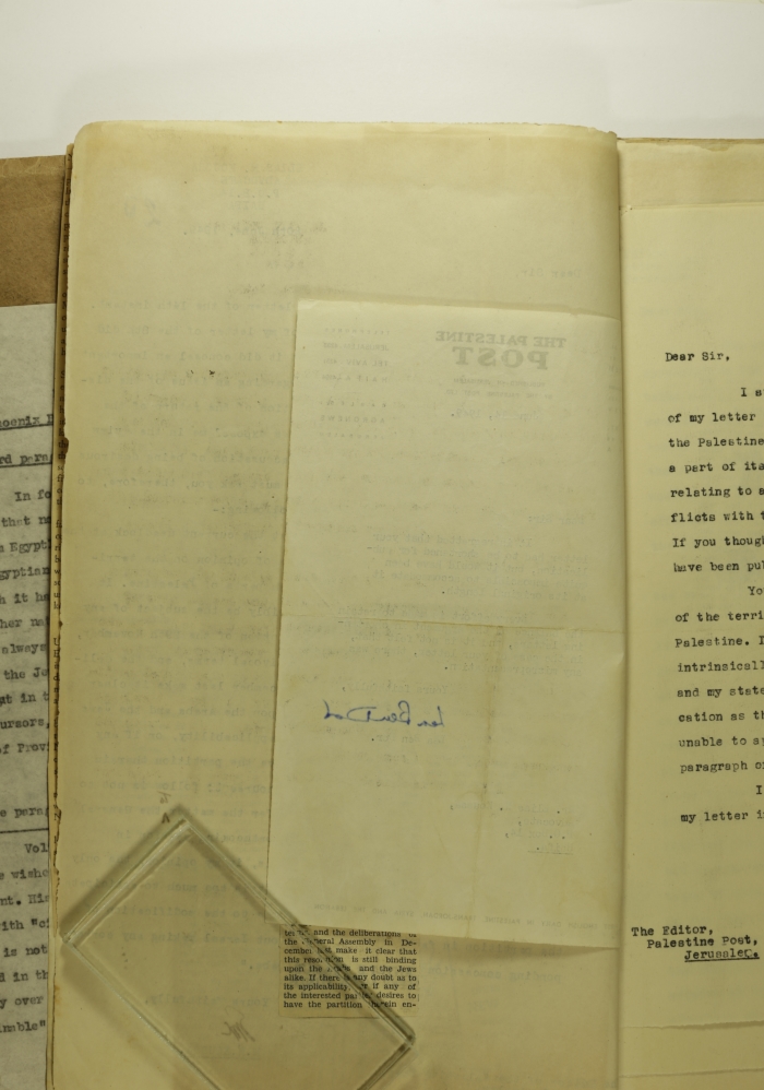 رسالة من ليا بن دور إلى إلياس كوسا، حزيران 1949 