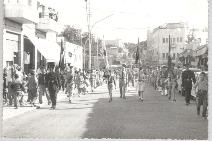 A Photograph of a Scout Parade by Sareyyet Ramallah, 1960s