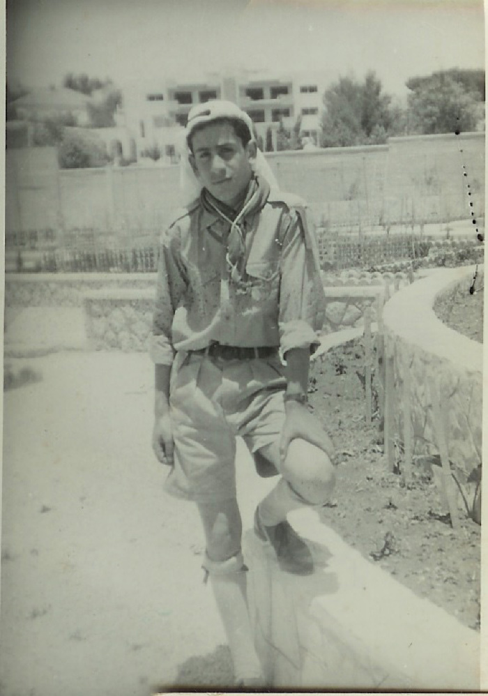 A member of The First Ramallah Scout Group (Sareyyet Ramallah)