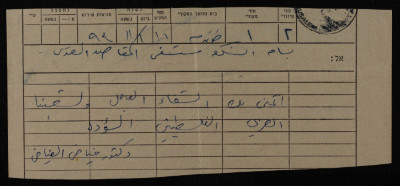 A Telegram from Fayyad al-Fayyad to Bassam ash-Shakʿa, November 1982