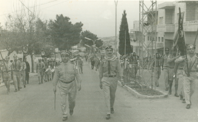 A Photograph of a Scout Parade by Sareyyet Ramallah, 1960s