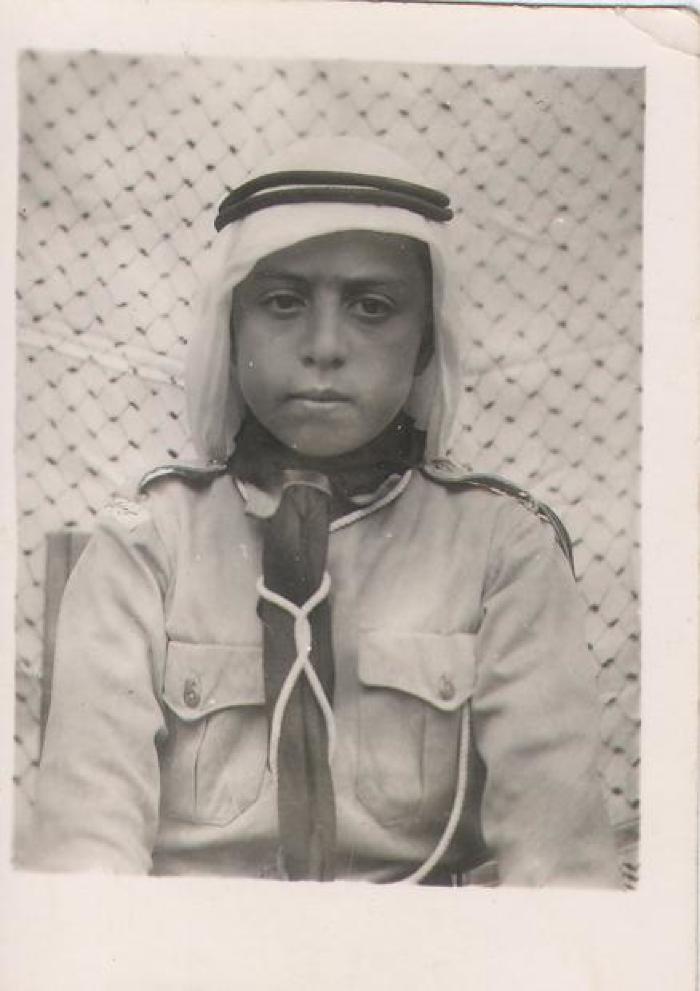Portraite of Bassam Saba; a member of The First Ramallah Scout Group (Sareyyet Ramallah)