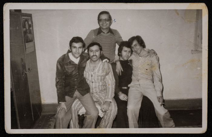 A Photograph of Tayeʿ ar-Rimawy with Basem, Najy, Marwan and Umar ar-Rimawy