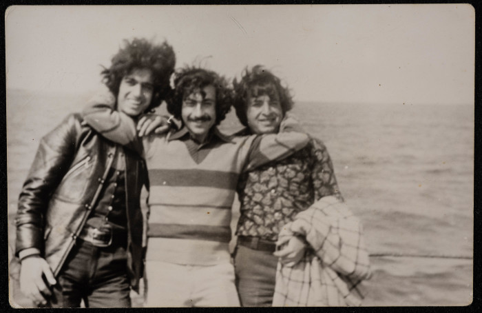 A Photograph of Tayeʿ ar-Rimawy and His Friends, Khalid an-Najy and Jamal Ṣiam, Egypt 