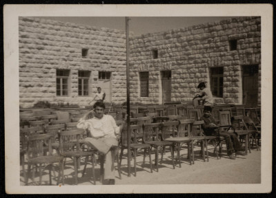 A Photograph of Tayeʿ ar-Rimawy at Bani Zeid School 