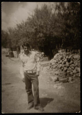 A Photograph of Tayeʿ ar-Rimawy in Beit Rima Village 
