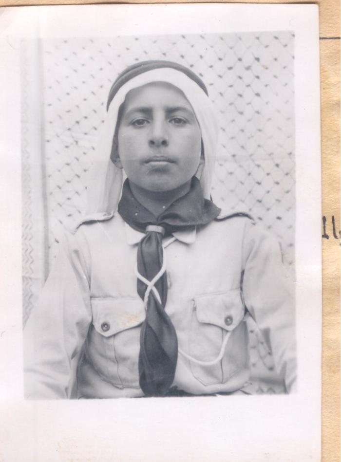 Portraite of Sameer Butros; a member of The First Ramallah Scout Group (Sareyyet Ramallah)