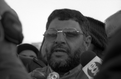 Abdel Aziz al-Rantissi Among Other Deportees to Marj al-Zohour, December 1992