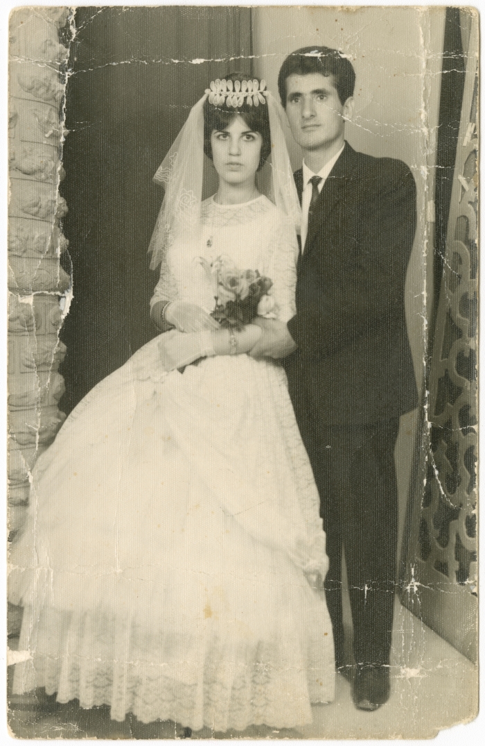 The couple Juliette Sbeit and Shahin Jeries, October 1965