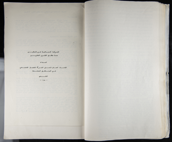 The Women's Conference on the Palestinian - Italian Relationship, 1988 