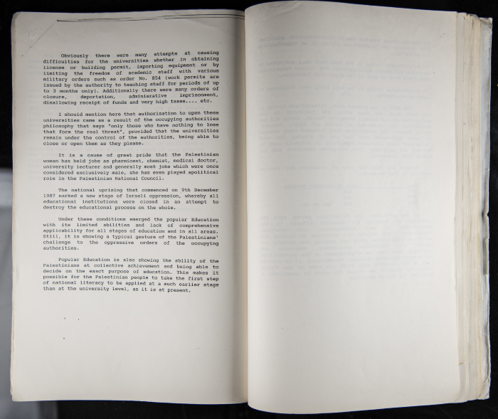 The Women's Conference on the Palestinian - Italian Relationship, 1988 