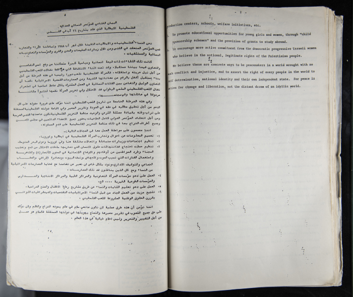 The Women's Conference on the Palestinian - Italian Relationship, 1988 