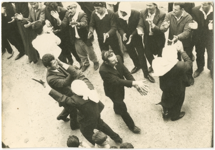 Shahin and Awni Jeries organize Palestinian Zajal, and they dance, al-Rameh, 1969