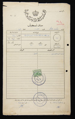 Land Title Deed No. 33 Owned by Thiab Mahmoud Zaid