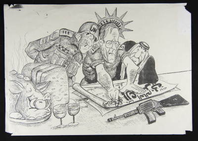 "Dividing the Arab World", a Caricature by Saʿid An-Nahry