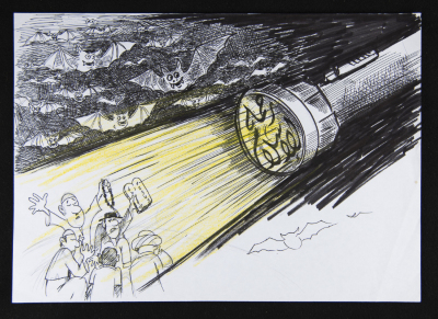 A Caricature by Palestinian artist, Saʿid An-Nahry