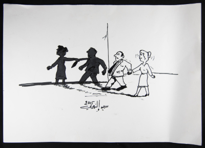 A Caricature by Palestinian artist, Saʿid An-Nahry