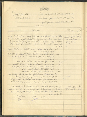 The Tulkarm Municipal Council Minutes