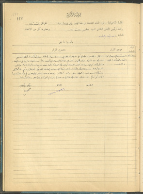 The Tulkarm Municipal Council Minutes