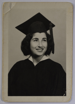 Portrait of the first female university student in Beit Safafa, Jerusalem