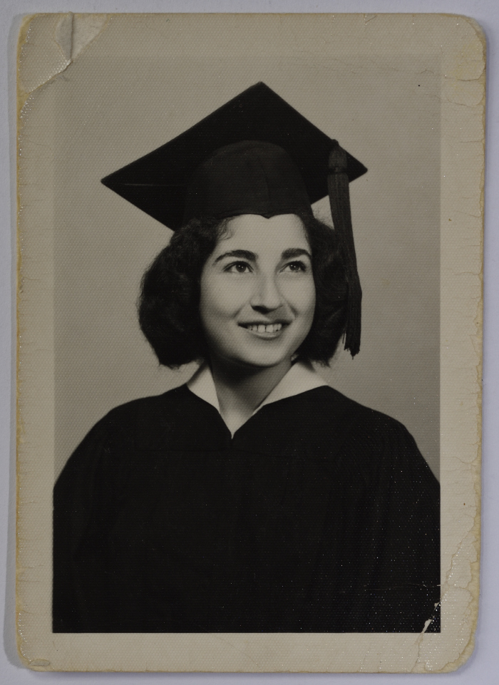 Portrait of the first female university student in Beit Safafa, Jerusalem