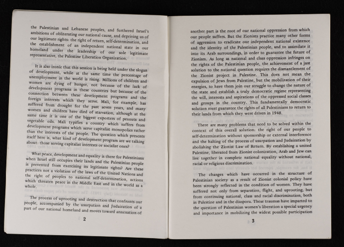 ورقة عمل اتحاد لجان العمل النسائي الفلسطيني لمؤتمر المرأة العالمي المنعقد في نيروبي، آذار 1986
