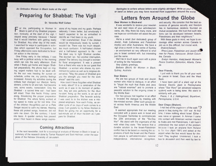 An Issue of the Israeli Magazine Women In Black