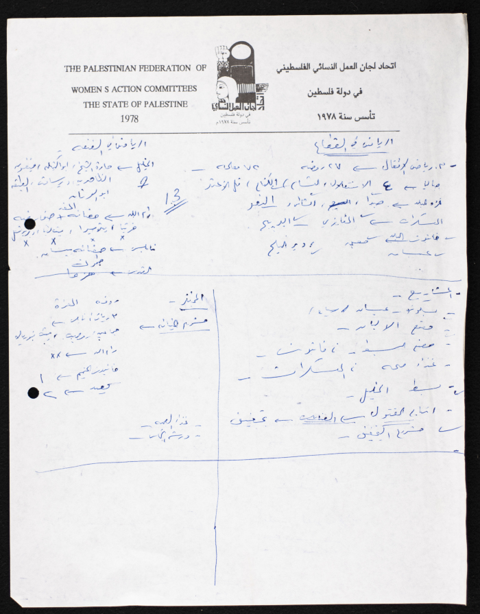 ملاحظات حول عمل اتحاد لجان العمل النسائي