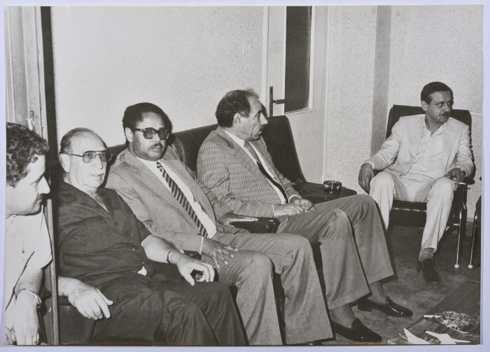 Delegations from Political Parties Participating in Shahid Khaled Nazzal's Wake, Yarmouk Refugee Camp, June 1986