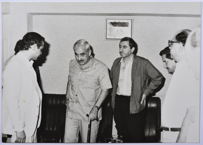 A Popular Front for the Liberation of Palestine Delegation at Shahid Khaled Nazzal's Wake, Yarmouk Refugee Camp, June 1986