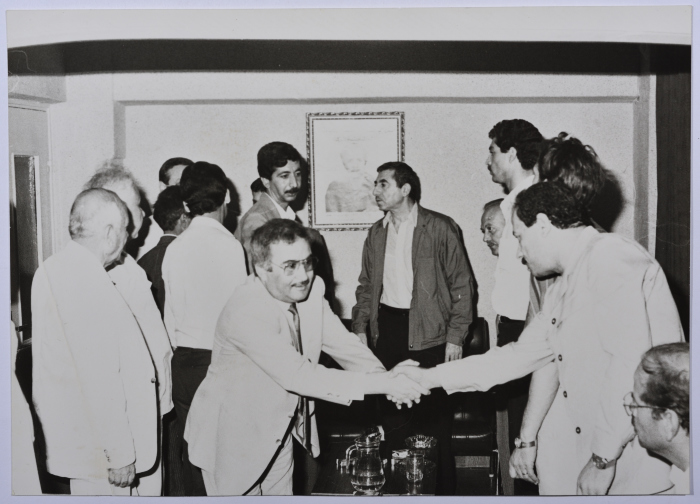 A Soviet Union Delegation at Shahid Khaled Nazzal's Wake, Yarmouk Refugee Camp, June 1986
