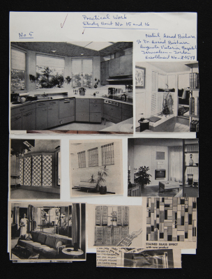 An Interior Design Practical Work by Nahil Bishara During her University Years, 1960-69
