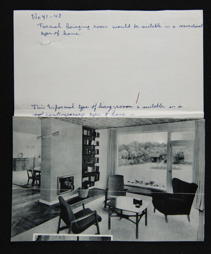 An Interior Design Practical Work by Nahil Bishara During her University Years, 1960-69
