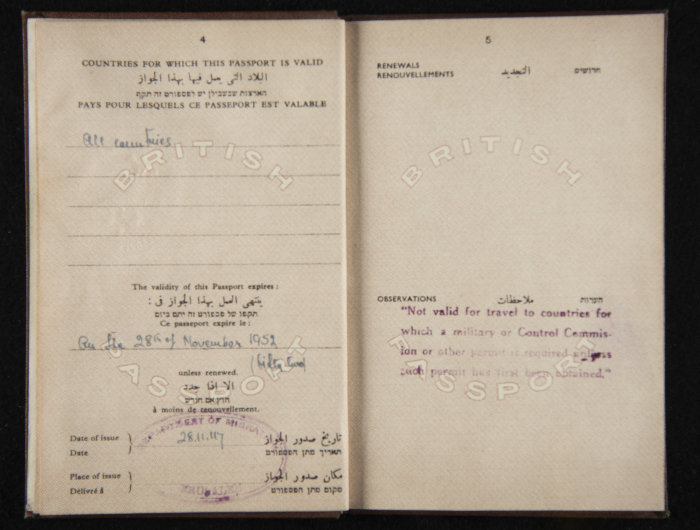 A Photograph of Nuhail Bsharah's Passport 